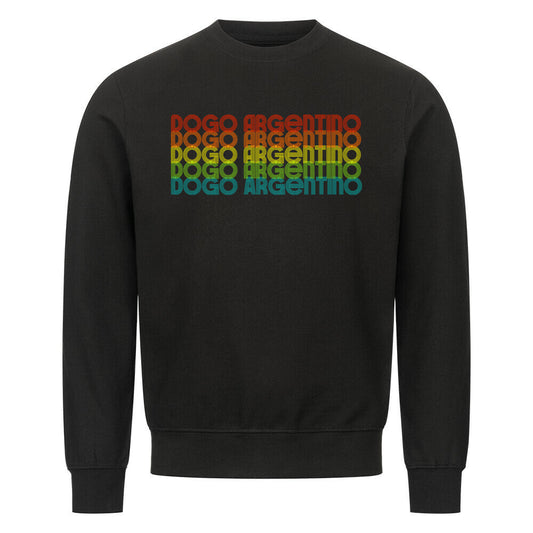 Premium Sweatshirt "Dogo Argentino - RETRO" Schwarz – hunde-shirt.de