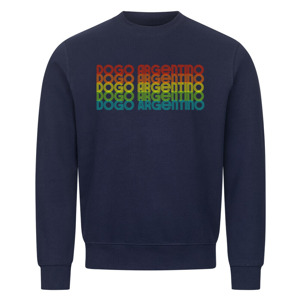 Premium Sweatshirt "Dogo Argentino - RETRO" Navy Blue – hunde-shirt.de