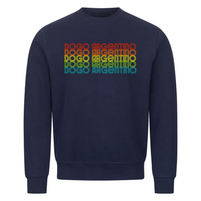 Premium Sweatshirt "Dogo Argentino - RETRO" Navy Blue – hunde-shirt.de