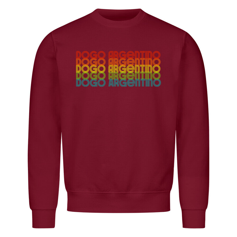 Premium Sweatshirt "Dogo Argentino - RETRO" Burgunder – hunde-shirt.de