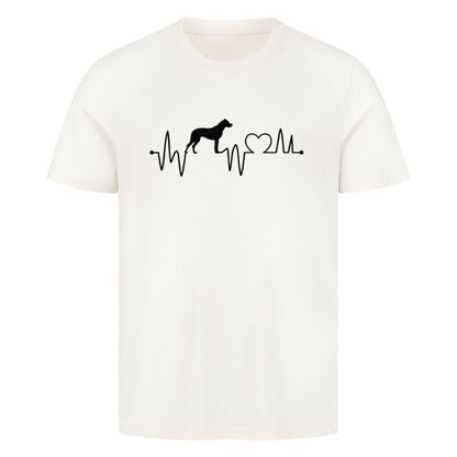 Premium T-Shirt "Dogo Argentino - Heartbeat" Natural Raw – hunde-shirt.de