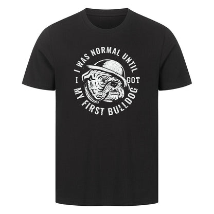 Premium T-Shirt "English Bulldog - My first Bulldog" Schwarz – hunde-shirt.de
