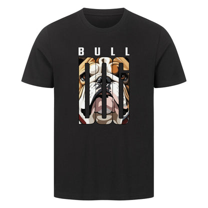 Premium T-Shirt "English Bulldog - Face" Schwarz – hunde-shirt.de