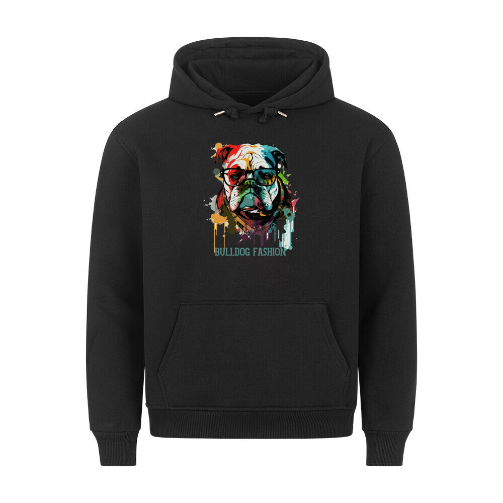 Premium Hoodie "English Bulldog - Fashion" Schwarz – hunde-shirt.de