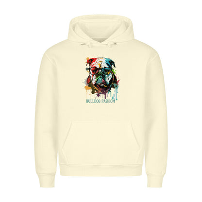 Premium Hoodie "English Bulldog - Fashion" Beige – hunde-shirt.de