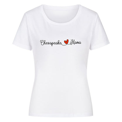Premium Organic Damen-Shirt "Chesapeake Bay - Mama" Weiß – hunde-shirt.de