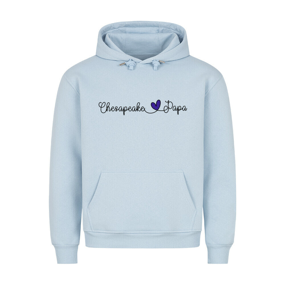 Premium Hoodie "Chesapeake Bay - Papa" Babyblau – hunde-shirt.de