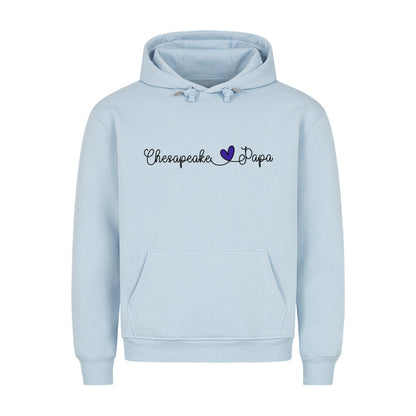 Premium Hoodie "Chesapeake Bay - Papa" Babyblau – hunde-shirt.de