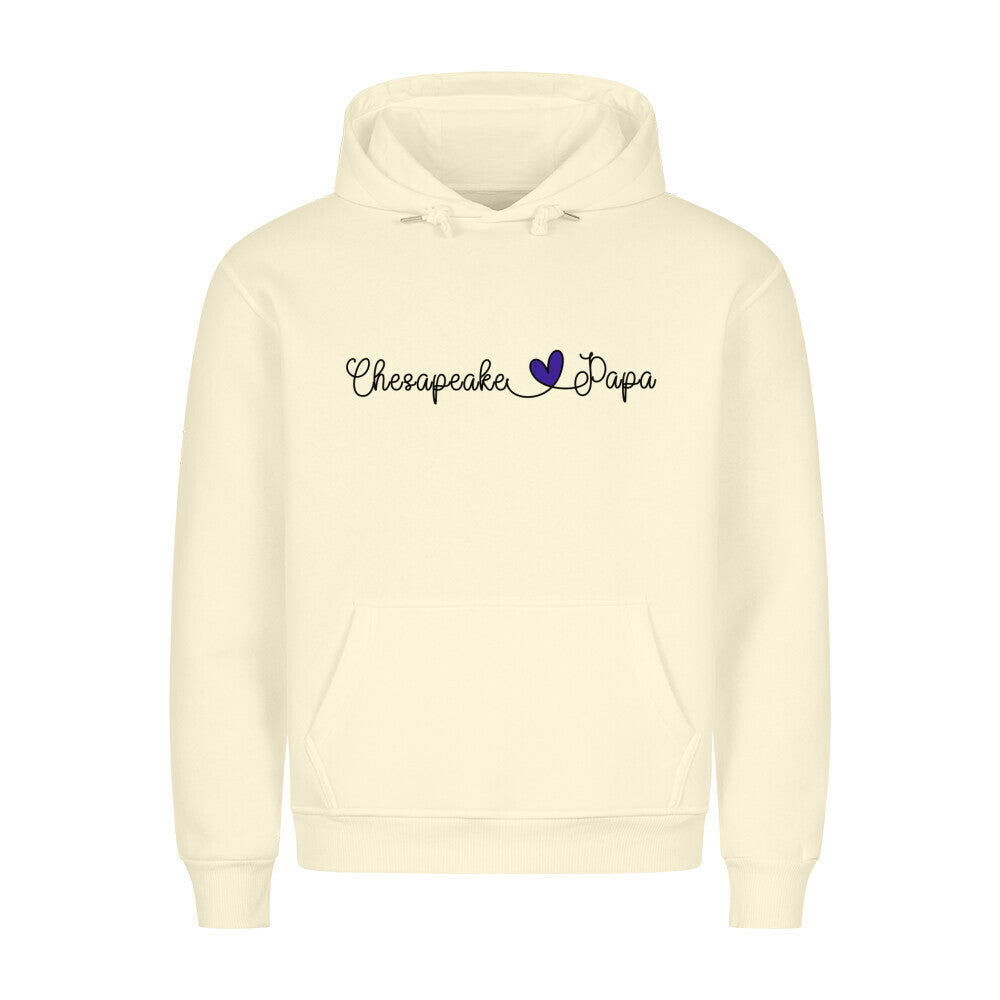 Premium Hoodie "Chesapeake Bay - Papa" Beige – hunde-shirt.de