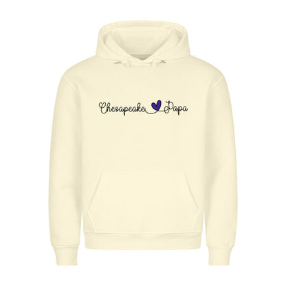 Premium Hoodie "Chesapeake Bay - Papa" Beige – hunde-shirt.de