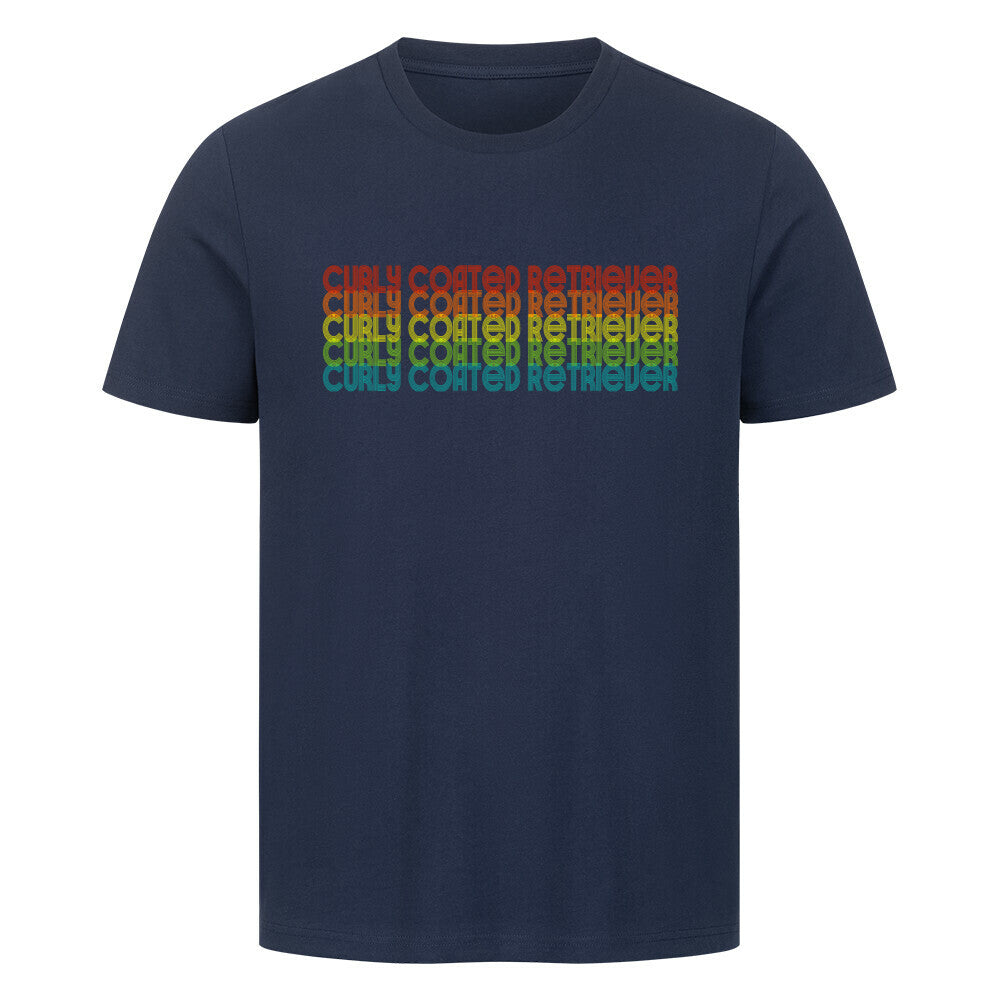 Premium T-Shirt "Curly Coated Retriever - RETRO" French Navy – hunde-shirt.de
