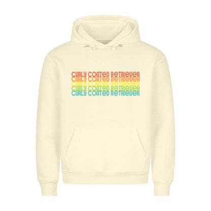 Premium Hoodie "Curly Coated Retriever - RETRO" Beige – hunde-shirt.de