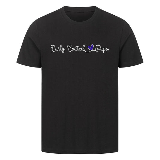 Premium T-Shirt "Curly Coated - Papa" Schwarz – hunde-shirt.de