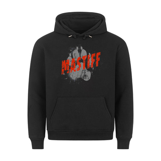 Premium Hoodie "English Mastiff - PAW" Schwarz – hunde-shirt.de