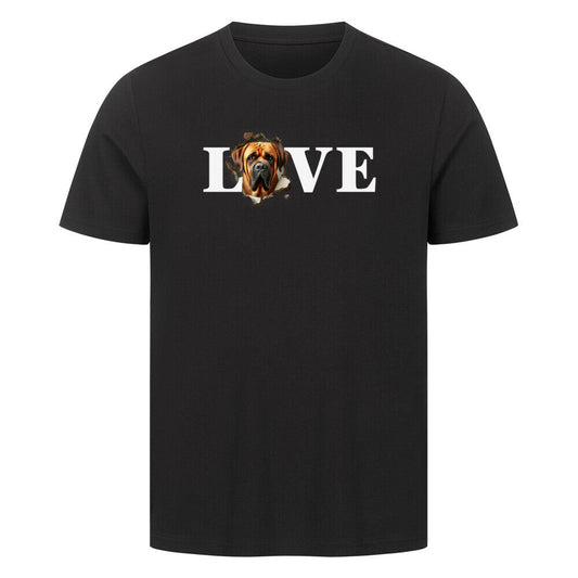 Premium T-Shirt "English Mastiff - LOVE" Schwarz – hunde-shirt.de