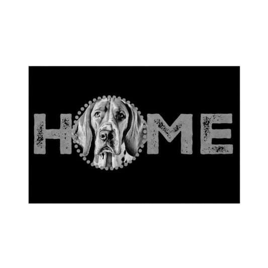 Fußmatte "English Foxhound - HOME-Edition 2" Weiß – hunde-shirt.de
