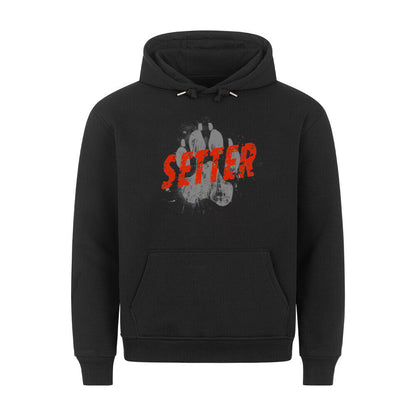 Premium Hoodie "English Setter - PAW" Schwarz – hunde-shirt.de