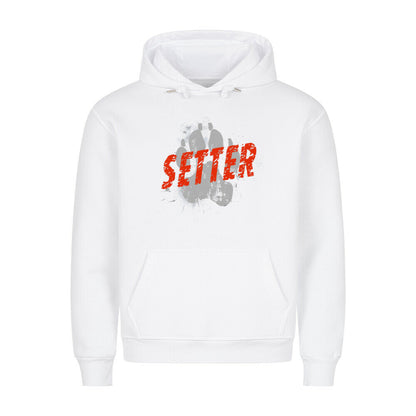 Premium Hoodie "English Setter - PAW" Weiß – hunde-shirt.de