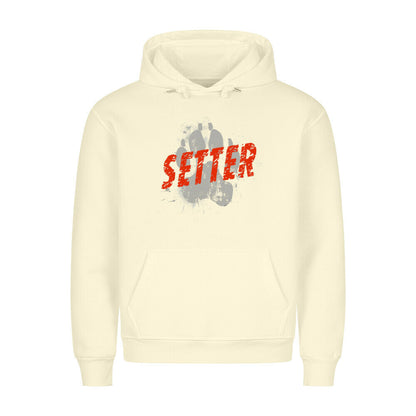 Premium Hoodie "English Setter - PAW" Beige – hunde-shirt.de