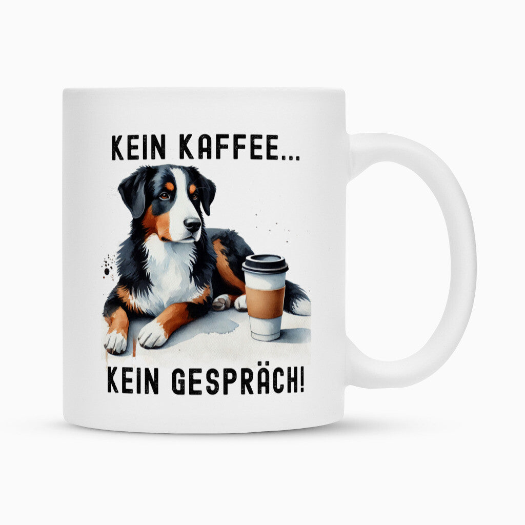 Tasse "Entlebucher Sennenhund - Kein Kaffee..." Weiß – hunde-shirt.de