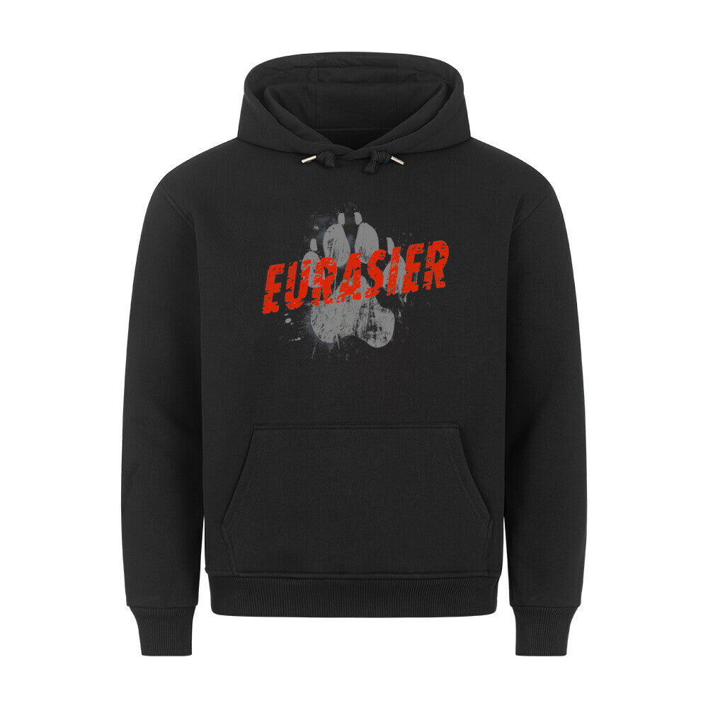 Premium Hoodie "Eurasier - PAW" Schwarz – hunde-shirt.de