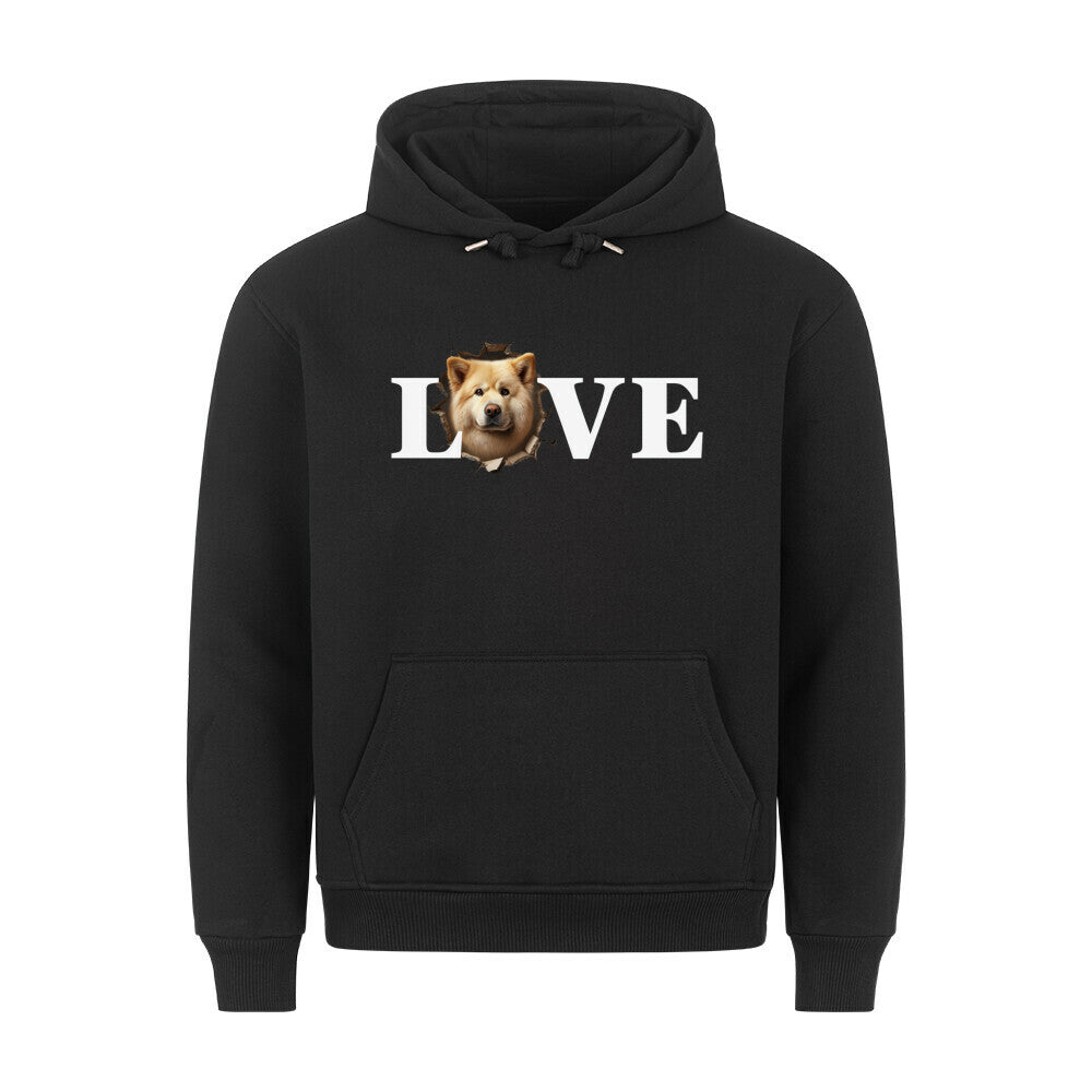 Premium Hoodie "Eurasier - LOVE" Schwarz – hunde-shirt.de