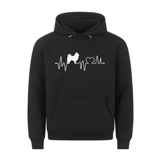 Premium Hoodie "Eurasier - Heartbeat" Schwarz – hunde-shirt.de