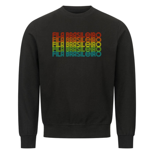 Premium Sweatshirt "Fila Brasileiro - RETRO" Schwarz – hunde-shirt.de