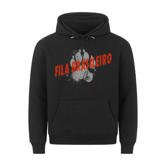 Premium Hoodie "Fila Brasileiro - PAW" Schwarz – hunde-shirt.de