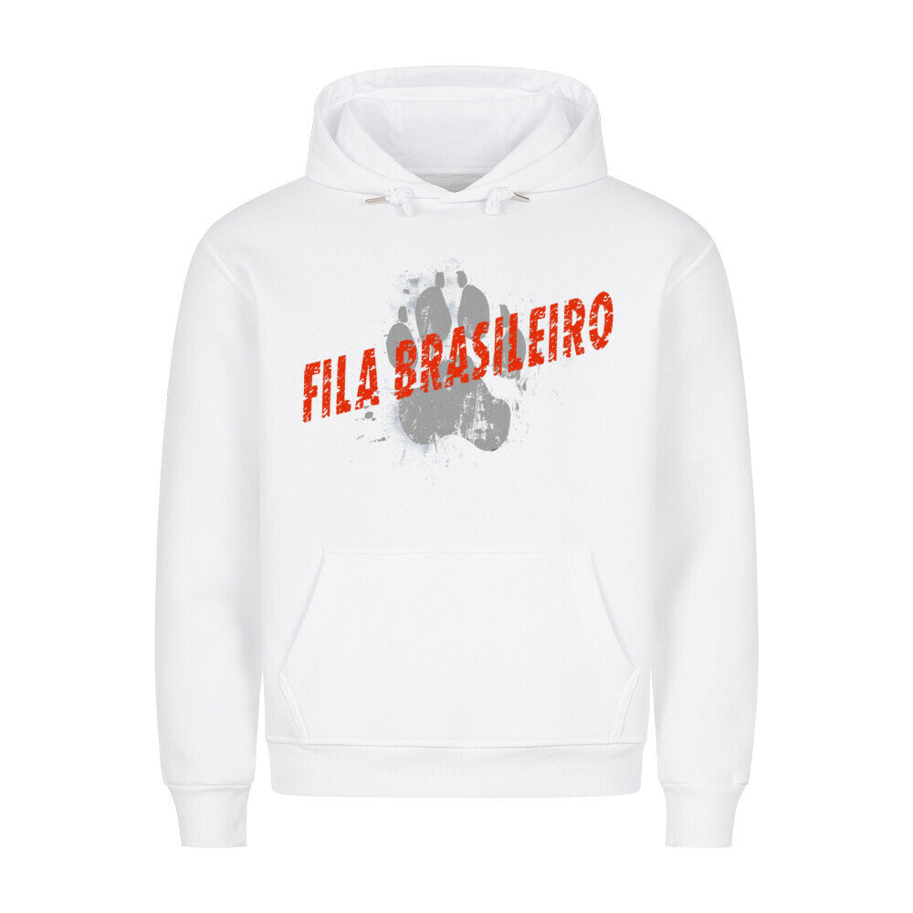 Premium Hoodie "Fila Brasileiro - PAW" Weiß – hunde-shirt.de