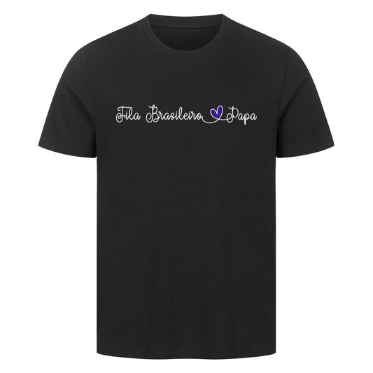 Premium T-Shirt "Fila Brasileiro - Papa" Schwarz – hunde-shirt.de