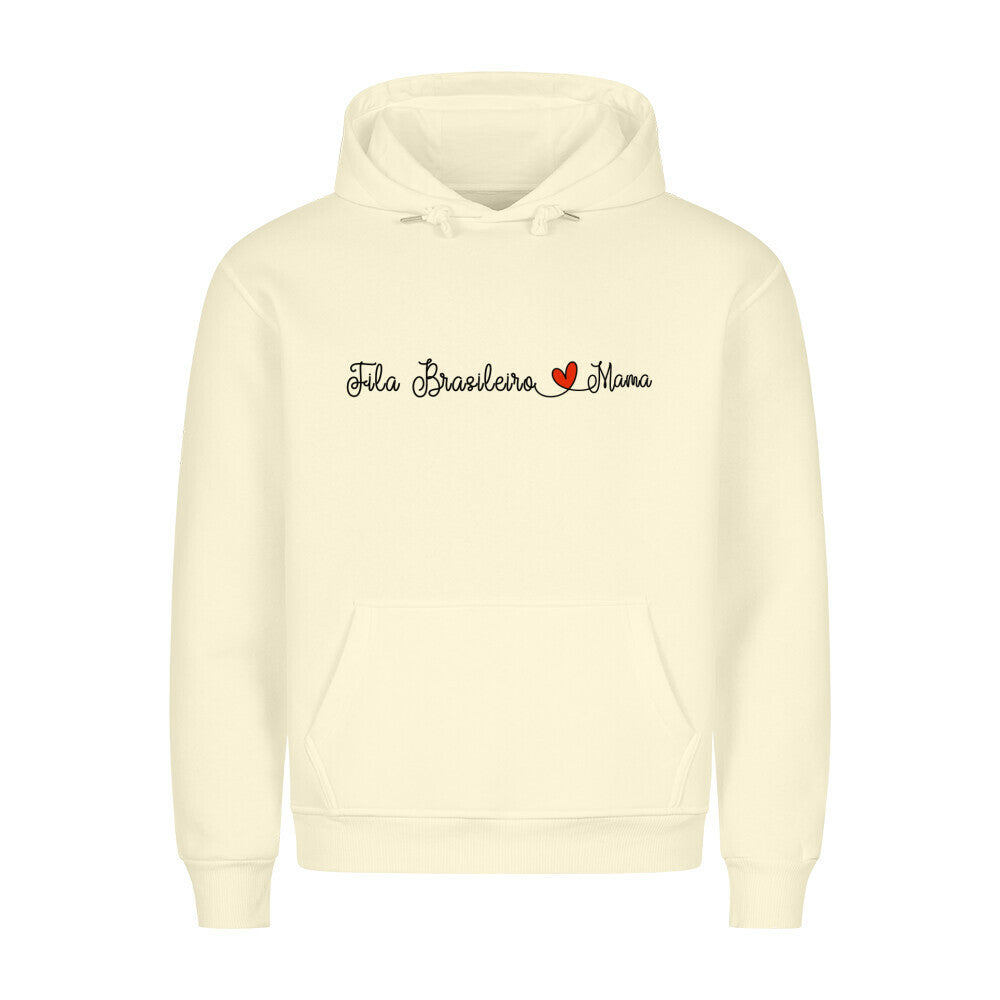 Premium Hoodie "Fila Brasileiro - Mama" Beige – hunde-shirt.de