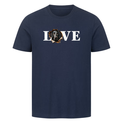 Premium T-Shirt "Flat Coated Retriever - LOVE" French Navy – hunde-shirt.de
