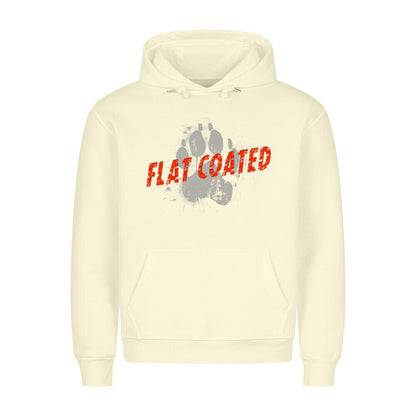 Premium Hoodie "Flat Coated Retriever - PAW" Beige – hunde-shirt.de