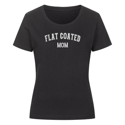 Premium Organic Damen-Shirt "Flat Coated - MOM" Schwarz – hunde-shirt.de