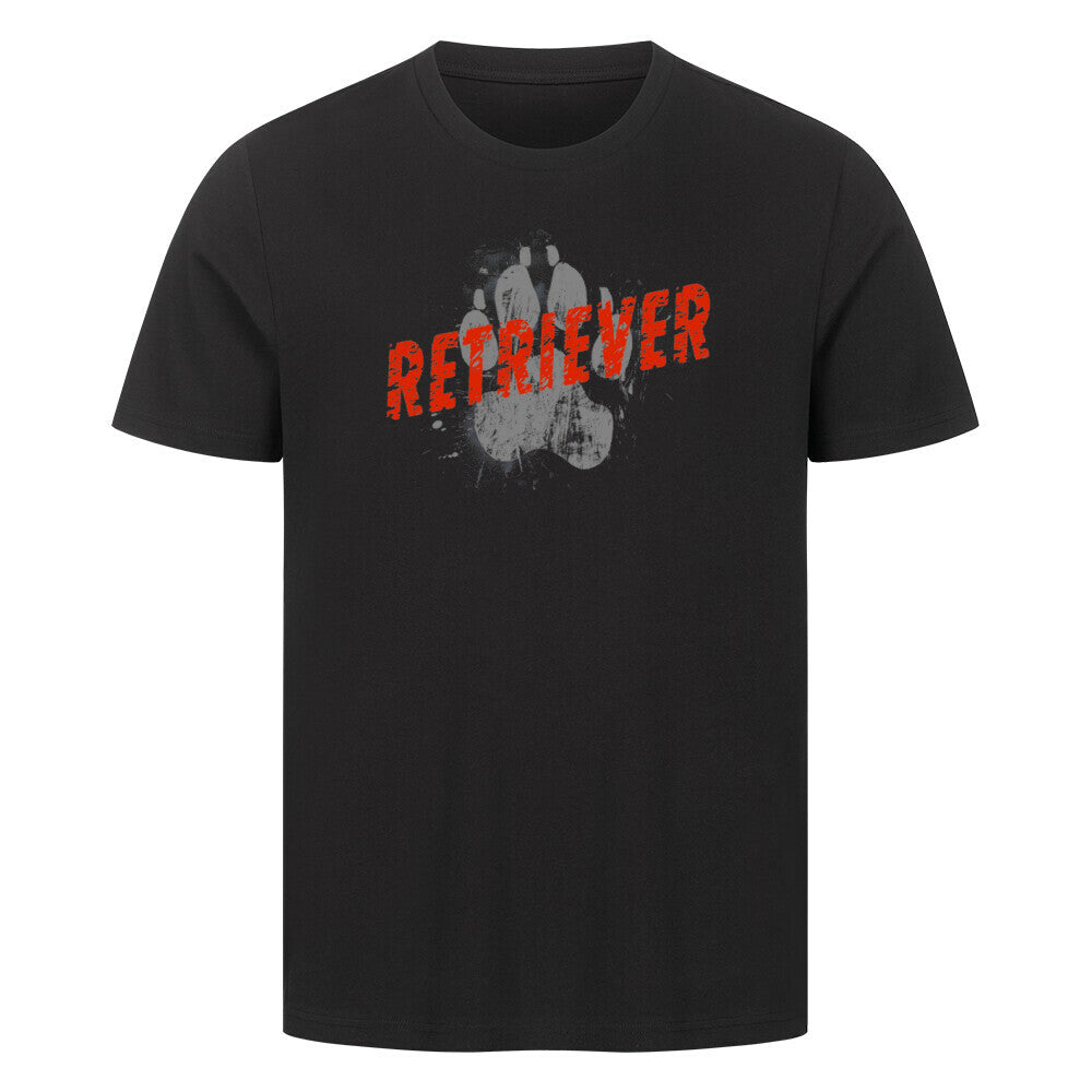 Premium T-Shirt "Flat Coated Retriever - PAW" Schwarz – hunde-shirt.de