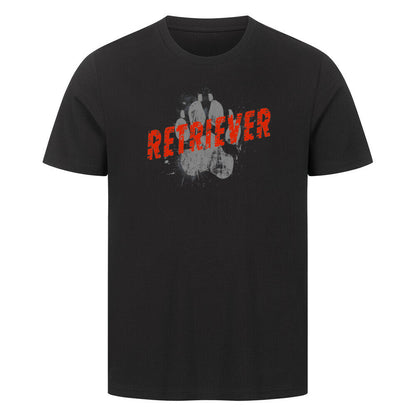 Premium T-Shirt "Flat Coated Retriever - PAW" Schwarz – hunde-shirt.de