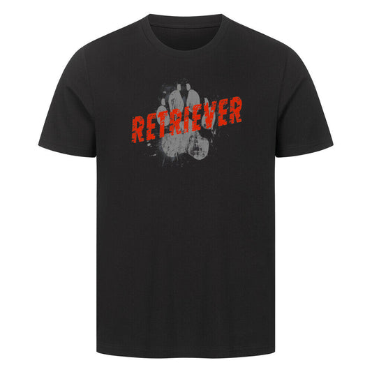 Premium T-Shirt "Flat Coated Retriever - PAW" Schwarz – hunde-shirt.de
