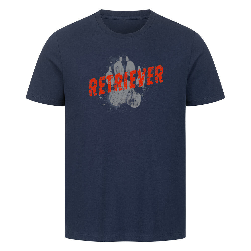 Premium T-Shirt "Flat Coated Retriever - PAW" French Navy – hunde-shirt.de