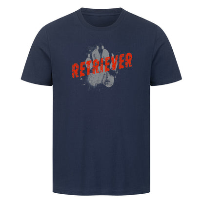 Premium T-Shirt "Flat Coated Retriever - PAW" French Navy – hunde-shirt.de