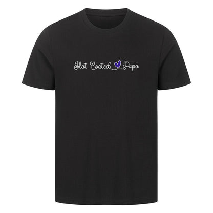 Premium T-Shirt "Flat Coated Retriever - Papa" Schwarz – hunde-shirt.de