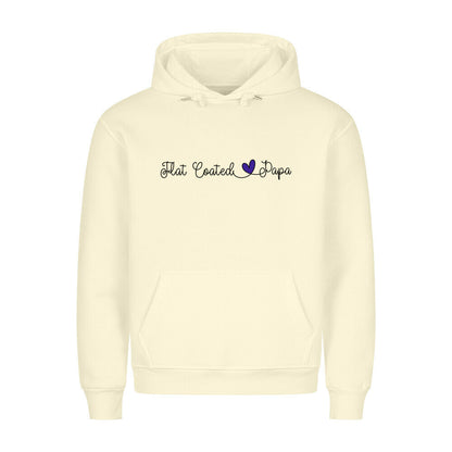 Premium Hoodie "Flat Coated Retriever - Papa" Beige – hunde-shirt.de