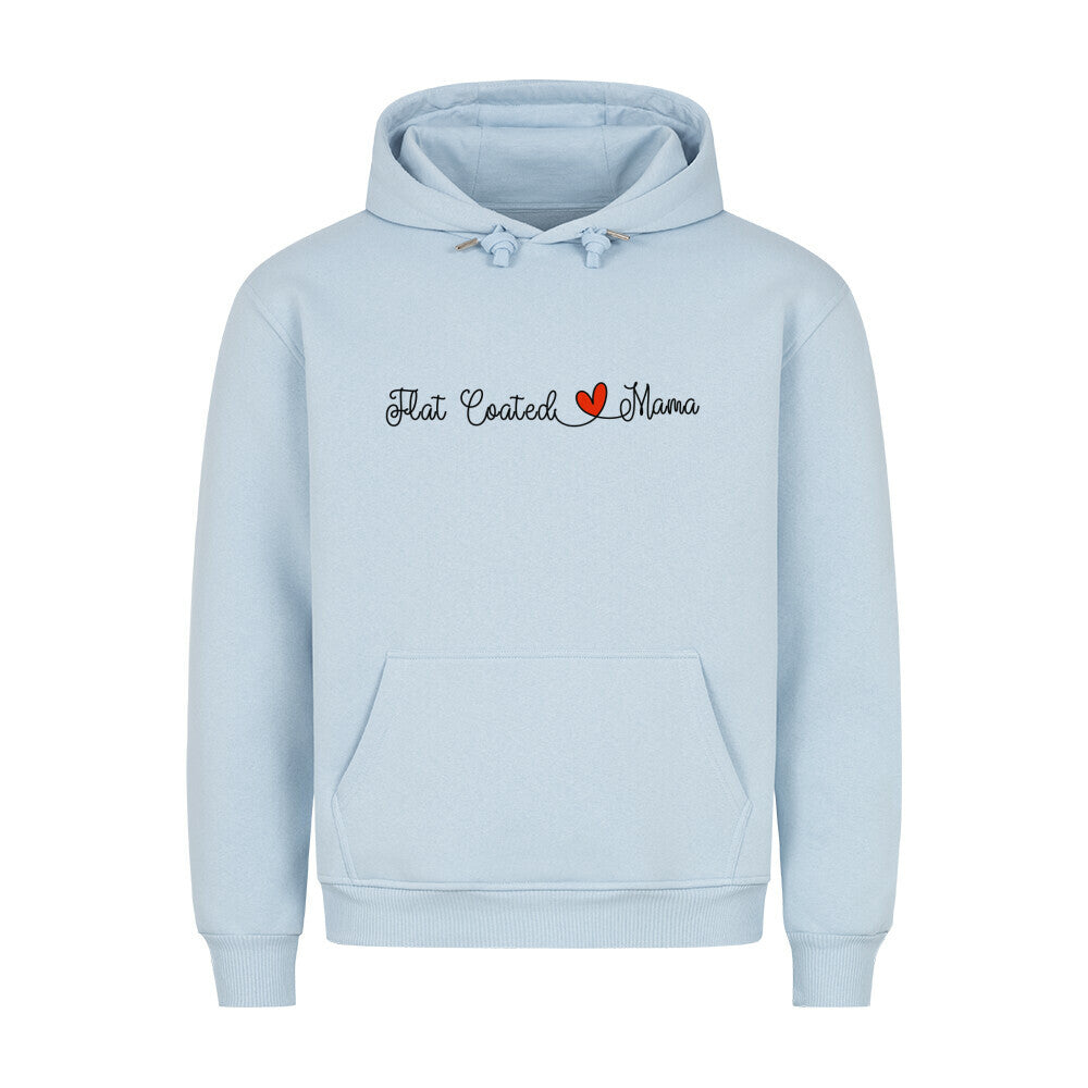 Premium Hoodie "Flat Coated Retriever - Mama" Babyblau – hunde-shirt.de