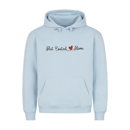 Premium Hoodie "Flat Coated Retriever - Mama" Babyblau – hunde-shirt.de