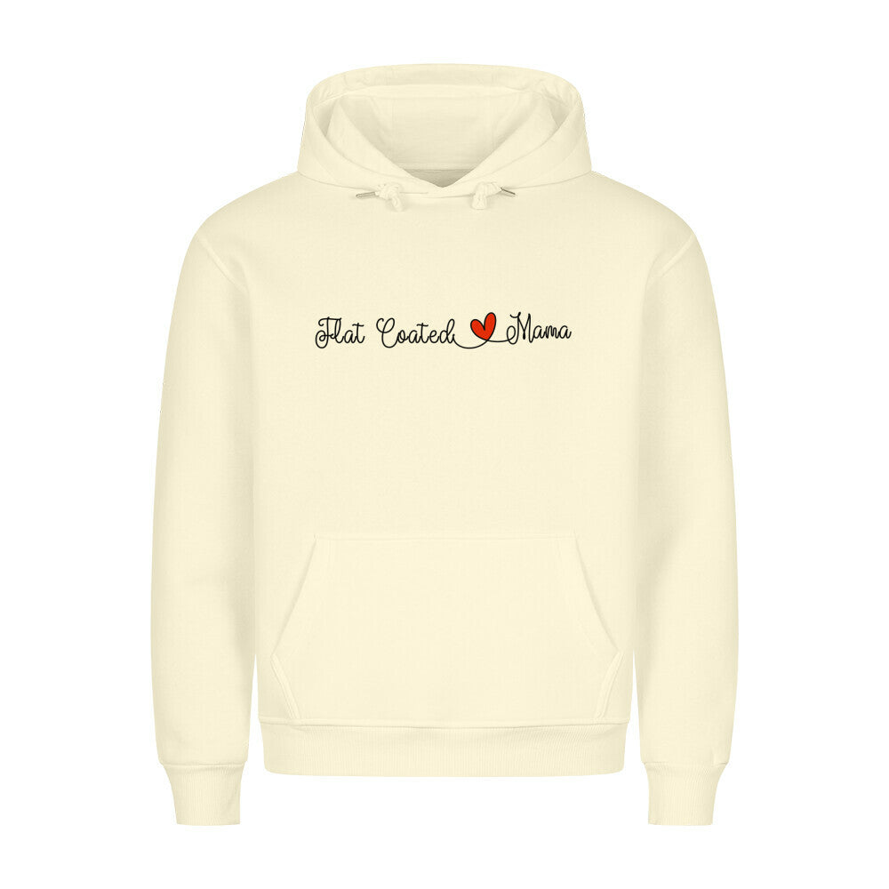 Premium Hoodie "Flat Coated Retriever - Mama" Beige – hunde-shirt.de