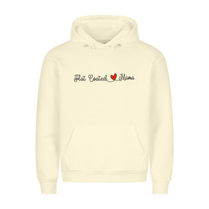 Premium Hoodie "Flat Coated Retriever - Mama" Beige – hunde-shirt.de