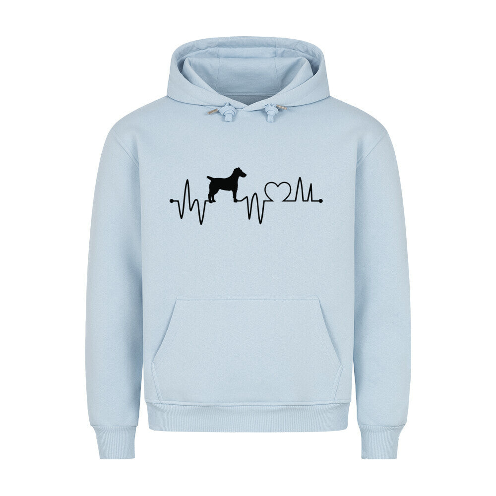 Premium Hoodie "Foxterrier ( Glatthaar ) - Heartbeat" Babyblau – hunde-shirt.de