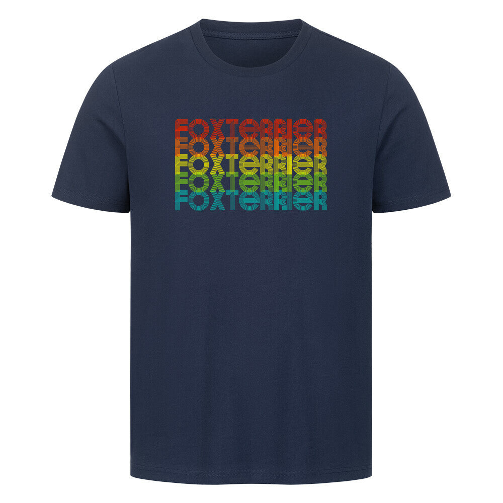 Premium T-Shirt "Foxterrier - RETRO" French Navy – hunde-shirt.de