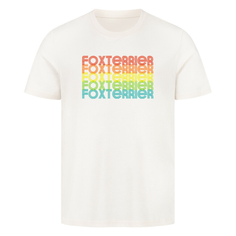 Premium T-Shirt "Foxterrier - RETRO" Natural Raw – hunde-shirt.de