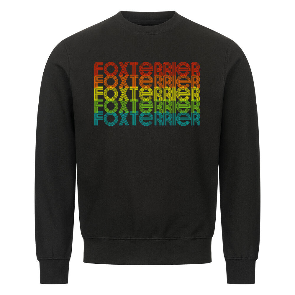 Premium Sweatshirt "Foxterrier - RETRO" Schwarz – hunde-shirt.de